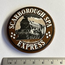 Steam Train Railway Collectible Pin Badge Scarborough Spa Express 