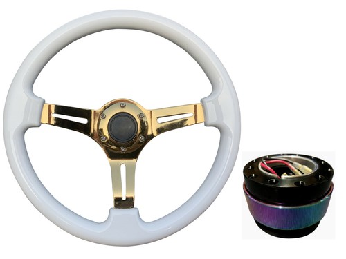 White gold steering - white, wheel