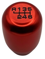 red T2 gear shift knob 6 speed black for toyota