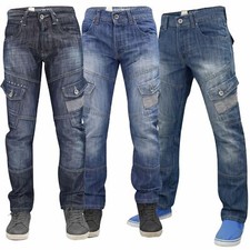 Mens Cargo Combat Jeans