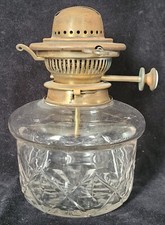 Hinks's No2 Duplex burner with clear cut glass drop in font