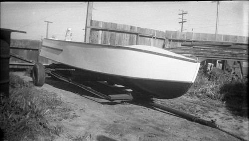 Small wood hulled - small, boat