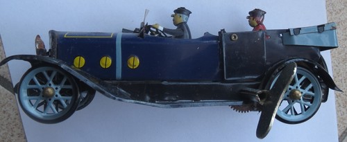 Vintage old car tin toy - vintage,