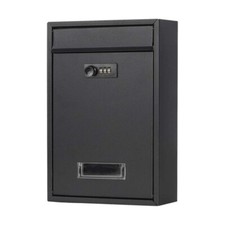 Post Letter Box Mail Box Wall Mounted Large Steel Lockable Box with Combination