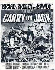 Kenneth Williams  Bernard Cribbins carry on jack Signed Publicity Magazine 