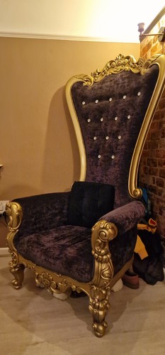 Baroque style king throne - baroque,