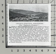 The Church Stretton Land Co Ltd - Building Plots For Sale - 1902 Cutting 553