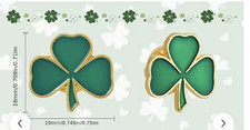 2pcs Shamrock Enamel Pin Badge