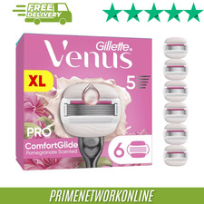 Gillette Venus ComfortGlide PRO Razor Blades x6– Pomegranate Scent 100% ORIGINAL