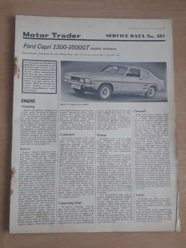 Ford capri 1300 - ford, motor
