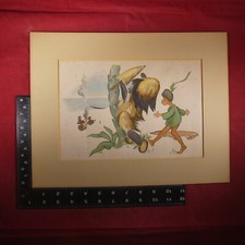 FLORENCE K UPTON DESERT ISLAND PRINT CHILDRENS BOOK ILLUSTRATION c1902