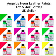 Angelus Neon Acrylic Leather Paint for Shoes, Sneakers, Bags, 12 Colours 1oz/4oz