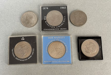 6 CROWN COINS £5 UK British