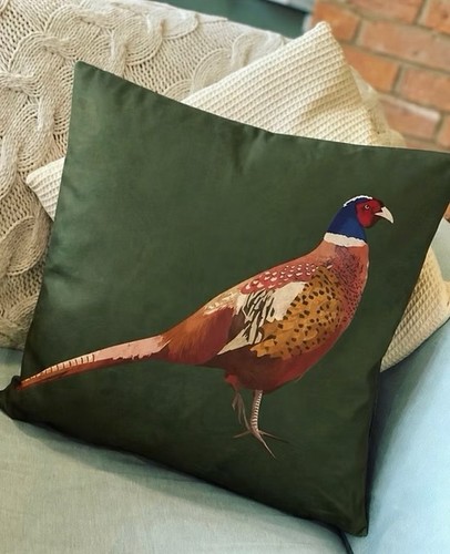 Pheasant cushion 45x45cm - 45x45cm, with