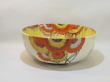 LARGE CLARICE CLIFF ART DECO BIZARRE 'RHODANTHE' 23.5 CM DIAMETER BOWL - C.1930