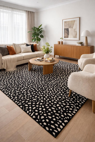 Black ivory modern dot hand - ivory,