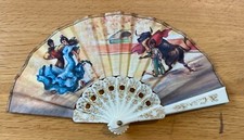 Vintage Spanish Hand Fan Matador Dancing 1960s 1970s Retro Party Fancy Dress