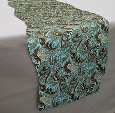 Brown & Teal Paisley Table