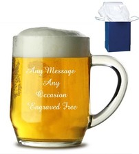 Personalised 1 Pint Glass Tankard 18th 21st 30th Birthday Free Gift Box