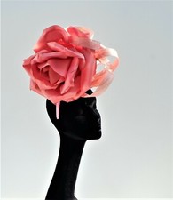 Rosa - Dusky Pink Large Rose Fascinator IDEAL FOR ASCOT WEDDING