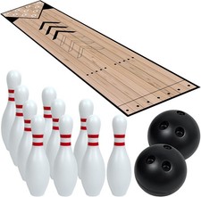 Mini Bowling Set, Indoor Outdoor Home Bowling Set, Bowling Alley Set with Lane,