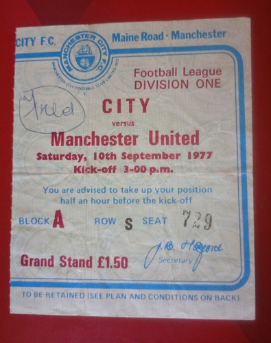 Ticket 1977 man - 1977/78,