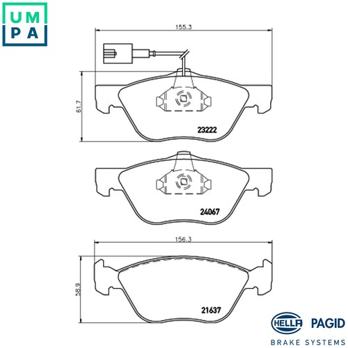 Brake pad set disc - pad,