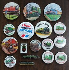 Lot Of 17 Train badges Didcot, Talyllyn Railway, Enamel Locomotive Pins, Thomas 