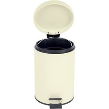 METAL CREAM SMALL 3L PEDAL BIN