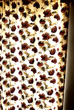 “Poppy” Design Heavy Lined Curtains 7’L x 3’6”W