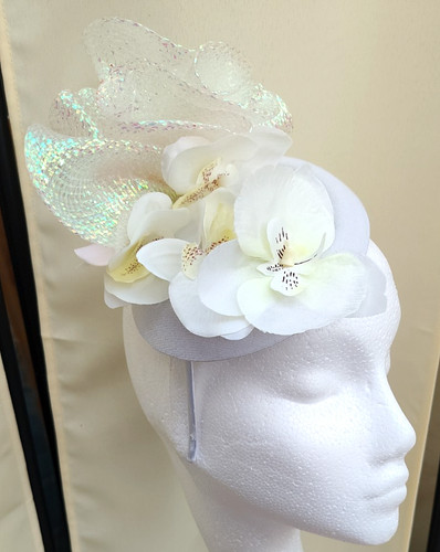 Handmade white orchids - handmade,