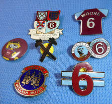 WEST HAM UNITED  -  (7)  BOBBY MOORE VARIOUS BADGES