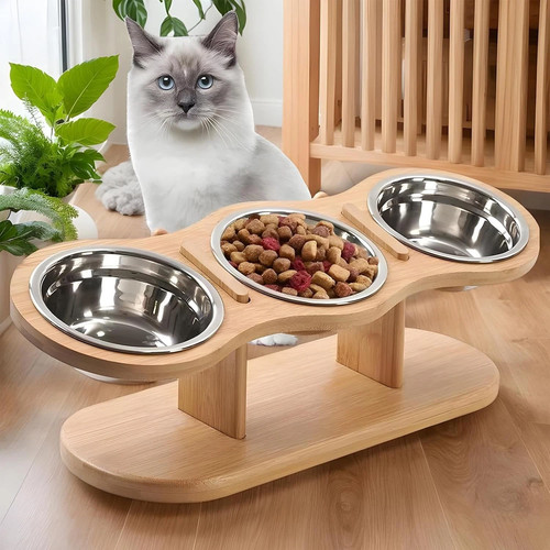 Cat dog food feeding stand - feeding,