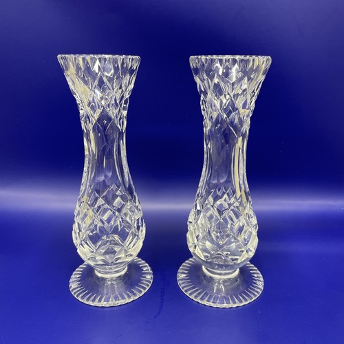 Pair vintage lead crystal - pair,