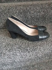Ladies Block Heel Shoes  Footglove Size 5 Black