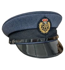 RAF Royal Air Force Peaked Cap With Badge British Army Dress Military Uniform UK
