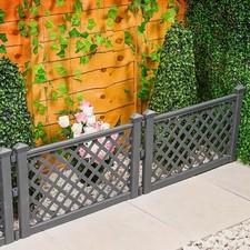 Pack of 12 Grey Plastic Fence