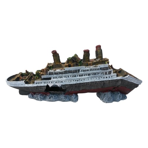 Sunken ocean liner aquarium - sunken,