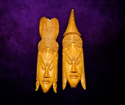 Indonesian wood masks - wood, of