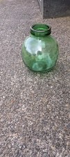 Viresa Vintage Medium French Green Glass Bottle Terrarium Carboy