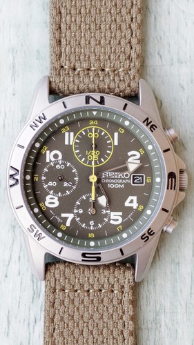 Seiko 7t92 0dx0 mens - seiko, military