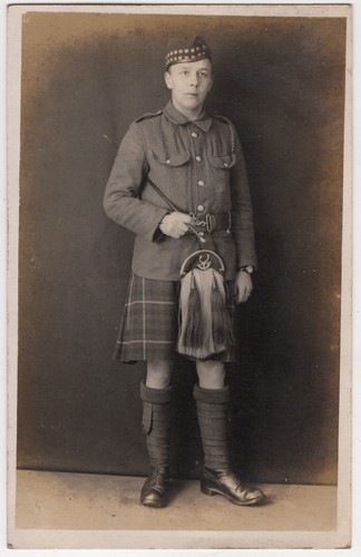 Military postcard ww1 scottish - military,