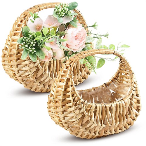 Handwoven willow handled - willow,