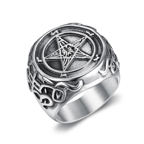 Vintage hexagon mens signet - mens,