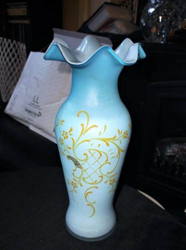 Old opaque aqua blue satin - opaque,
