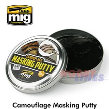 Ammo CAMOUFLAGE MASKING PUTTY Masking 80g tin Black Mig Jiminez
