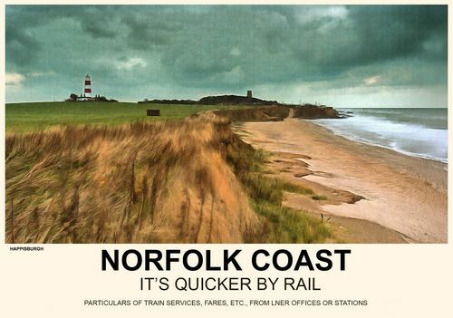 Vintage style railway poster - style,