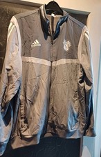Adidas Size Large Mens Cardiff Track Jacket In Gray