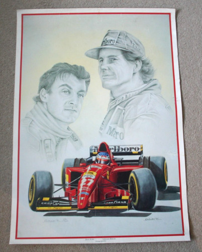 Poster jean alesi and - f1,