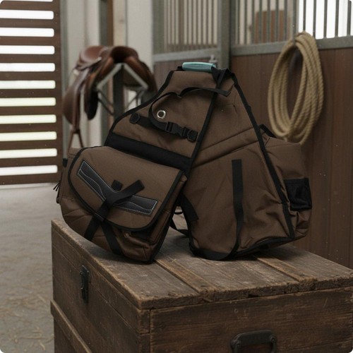 Canvas equestrian saddle - saddle, pack